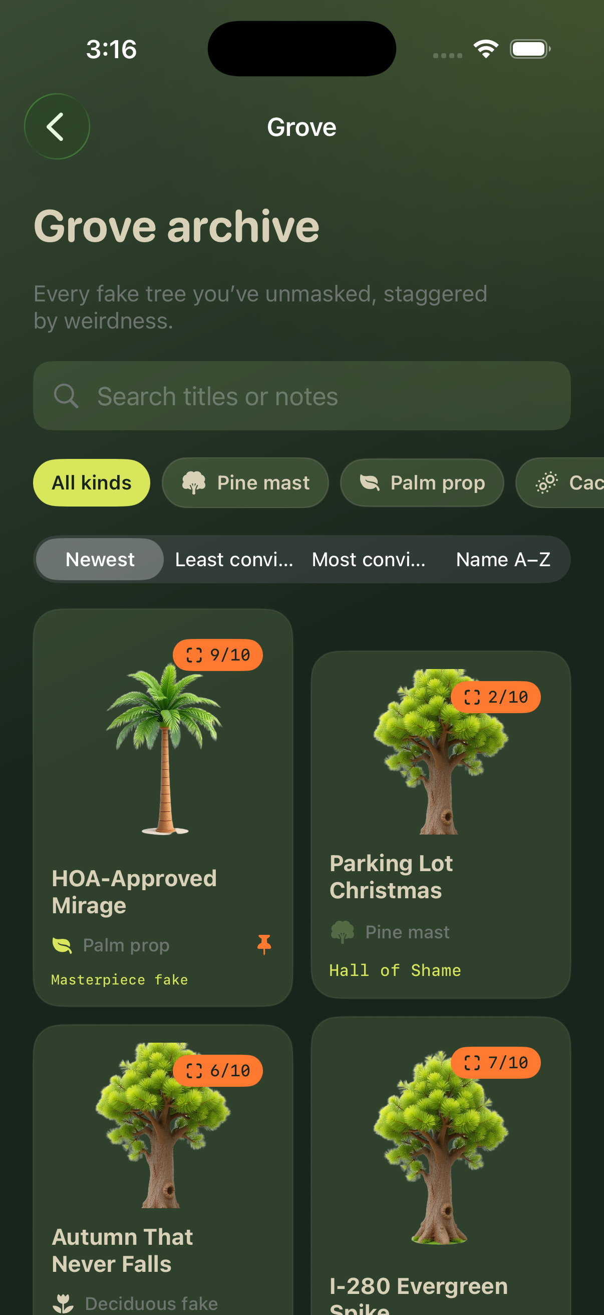 Grove archive list